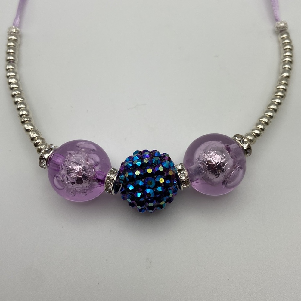 Purple 🫧 Ribbon Necklace - Picture 4 of 6